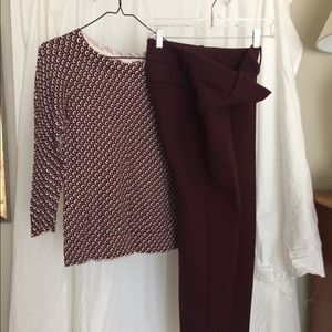 Burgundy cotton sweater